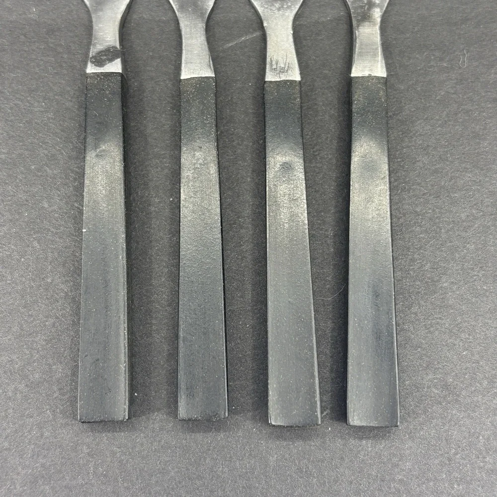 AK Company Japan MCM Dark‎ Wood Stainless Steel Mini Spreaders Vintage Set Of 4